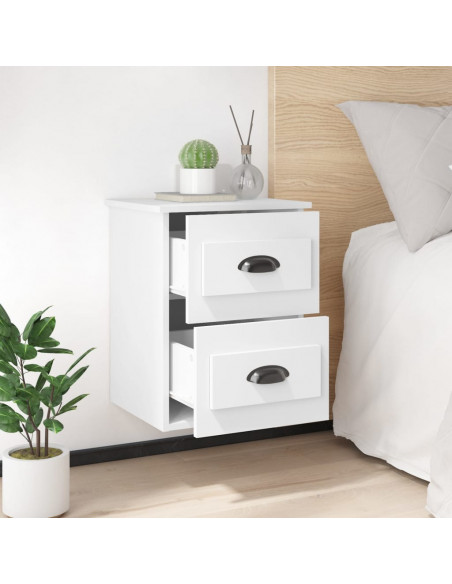 Comodino a Parete Bianco 41,5x36x53 cm