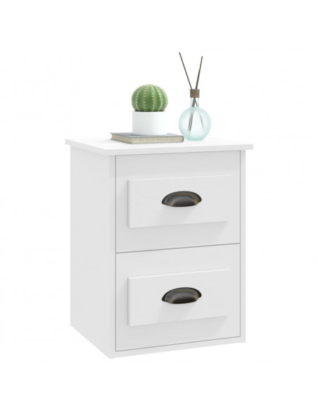 Comodino a Parete Bianco 41,5x36x53 cm