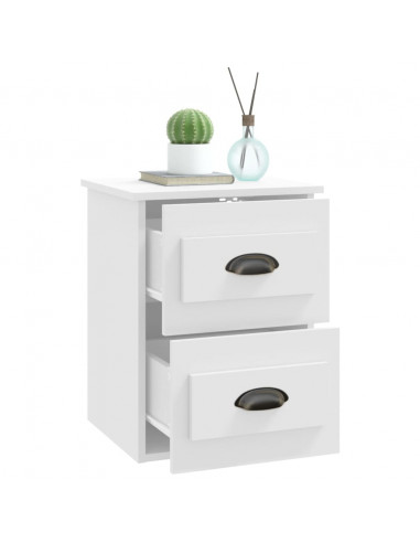 Comodino a Parete Bianco 41,5x36x53 cm