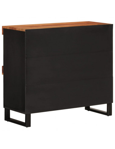 Credenza 85x33x75 cm in Legno Massello di Acacia