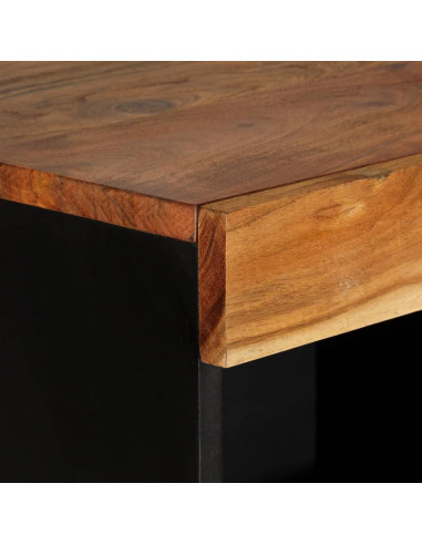 Credenza 85x33x107 cm in Legno Massello di Acacia