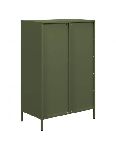 Credenza Verde Oliva 68x39x101,5 cm in Acciaio