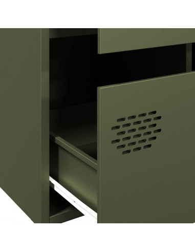 Credenza Verde Oliva 68x39x101,5 cm in Acciaio