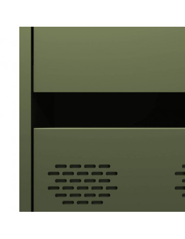 Credenza Verde Oliva 68x39x101,5 cm in Acciaio