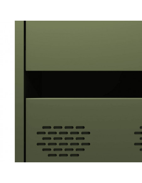 Credenza Verde Oliva 68x39x101,5 cm in Acciaio