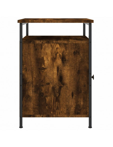 Comodino Rovere Fumo 40x42x60 cm Legno Multistrato