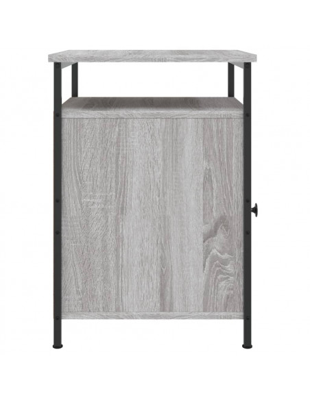 Comodino Grigio Sonoma 40x42x60 cm in Legno Multistrato