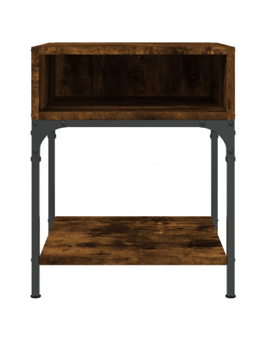 Comodino Rovere Fumo 40x41x50 cm in Legno Multistrato