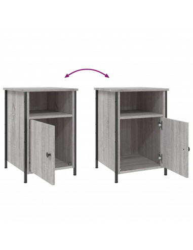 Comodino Grigio Sonoma 40x42x60 cm in Legno Multistrato