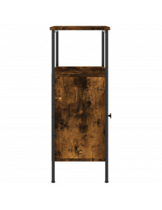 Comodino Rovere Fumo 41x31x80 cm Legno Multistrato 2