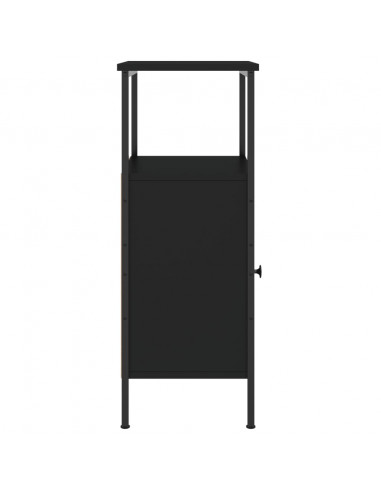 Comodino Nero 41x31x80 cm in Legno Multistrato