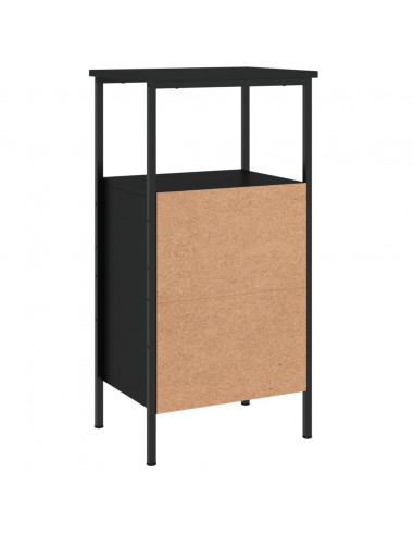 Comodino Nero 41x31x80 cm in Legno Multistrato