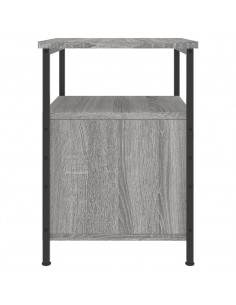 Comodino Grigio Sonoma 34x35,5x50 cm in Legno Multistrato 2