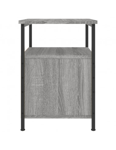 Comodino Grigio Sonoma 34x35,5x50 cm in Legno Multistrato
