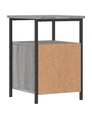 Comodino Grigio Sonoma 34x35,5x50 cm in Legno Multistrato