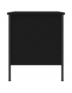 Comodino Nero 40x42x50 cm in Legno Multistrato 2