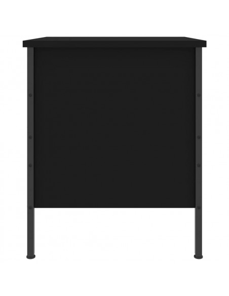 Comodino Nero 40x42x50 cm in Legno Multistrato