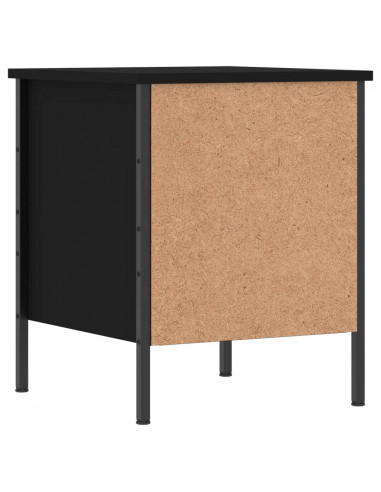 Comodino Nero 40x42x50 cm in Legno Multistrato