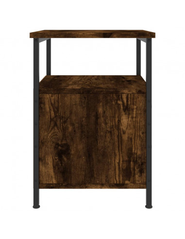 Comodino Rovere Fumo 34x35,5x50 cm in Legno Multistrato