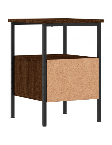 Comodino Rovere Marrone 34x35,5x50 cm in Legno Multistrato