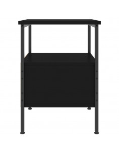 Comodino Nero 34x36x50 cm in Legno Multistrato 2