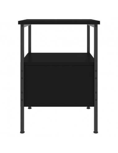 Comodino Nero 34x36x50 cm in Legno Multistrato