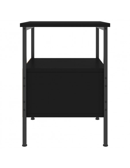 Comodino Nero 34x36x50 cm in Legno Multistrato