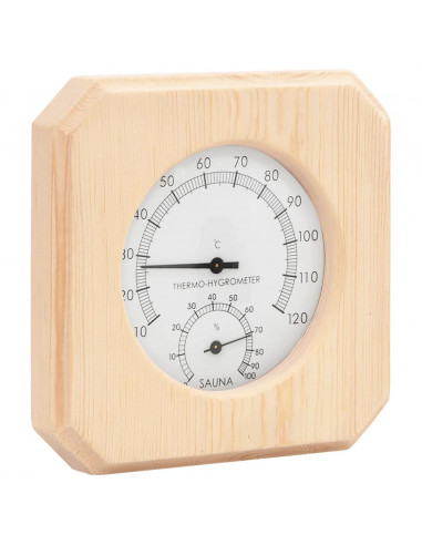 Set Timer Igrotermografo e Clessidra Sauna 2 in 1 Massello Pino
