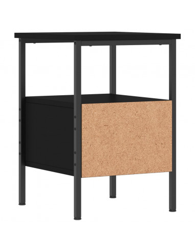 Comodino Nero 34x36x50 cm in Legno Multistrato