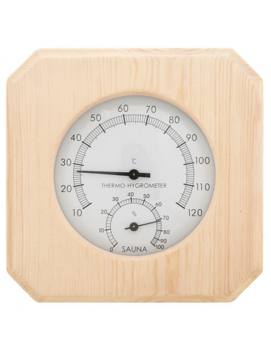 Set Timer Igrotermografo e Clessidra Sauna 2 in 1 Massello Pino