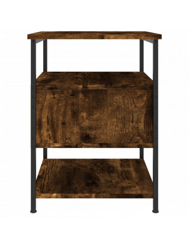 Comodino Rovere Fumo 40x42x56 cm Legno Multistrato