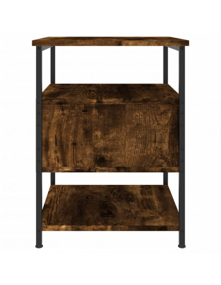 Comodino Rovere Fumo 40x42x56 cm Legno Multistrato