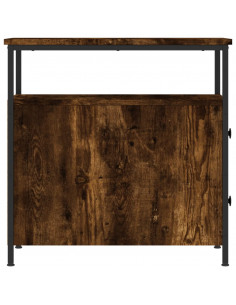 Comodino Rovere Fumo 30x60x60 cm Legno Multistrato 2