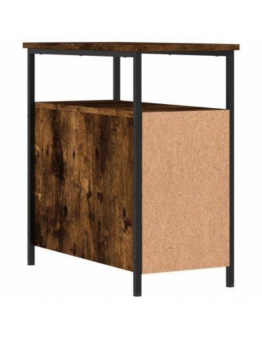 Comodino Rovere Fumo 30x60x60 cm Legno Multistrato