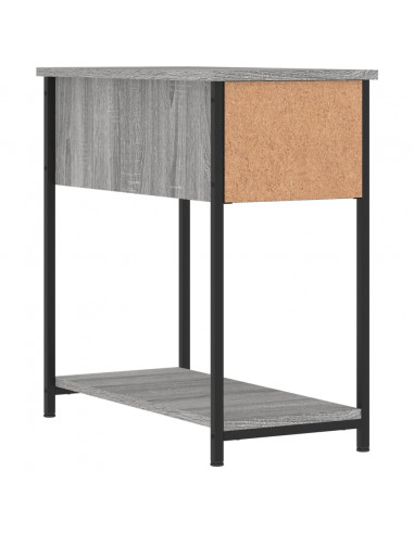Comodino Grigio Sonoma 30x60x60 cm in Legno Multistrato