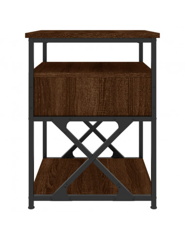 Comodino Rovere Marrone 40x42x55 cm in Legno Multistrato