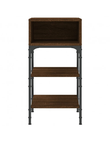 Comodino Rovere Marrone 35x34,5x70 cm in Legno Multistrato