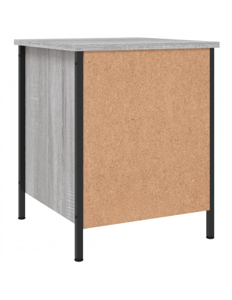 Comodino Grigio Sonoma 40x42x50 cm in Legno Multistrato