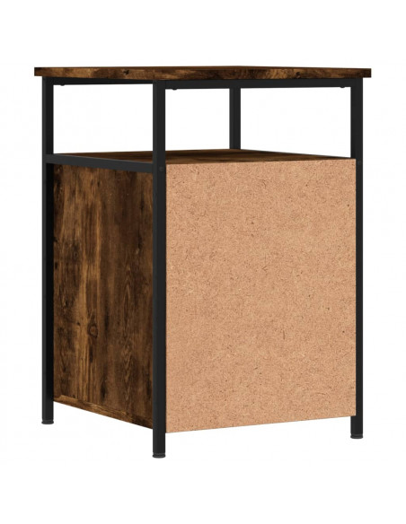 Comodino Rovere Fumo 40x42x60 cm Legno Multistrato