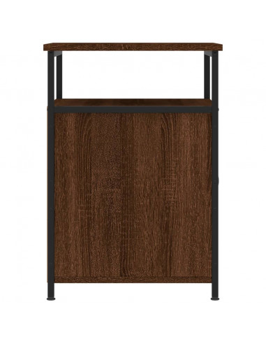 Comodino Rovere Marrone 40x42x60 cm in Legno Multistrato