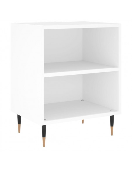Comodini 2 pz Bianchi 40x30x50 cm in Legno Multistrato