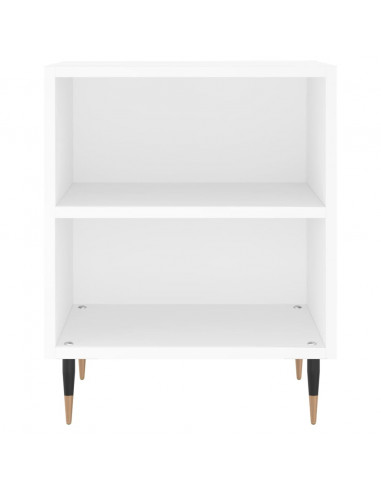 Comodini 2 pz Bianchi 40x30x50 cm in Legno Multistrato