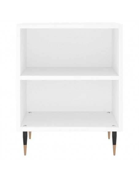 Comodini 2 pz Bianchi 40x30x50 cm in Legno Multistrato