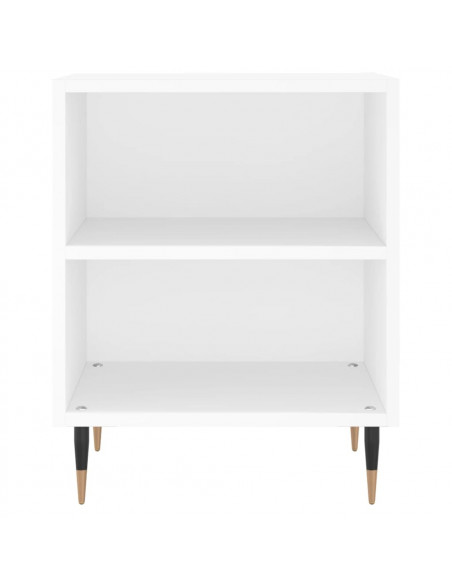 Comodino Bianco 40x30x50 cm in Legno Multistrato