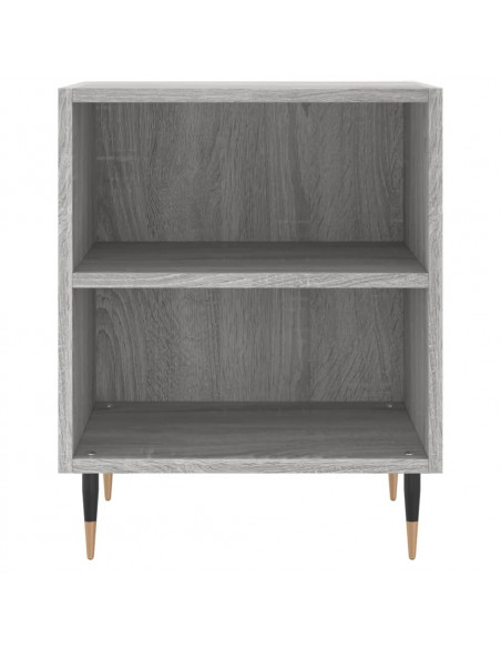Comodini Grigio Sonoma 2 pz 40x30x50 cm in Legno Multistrato