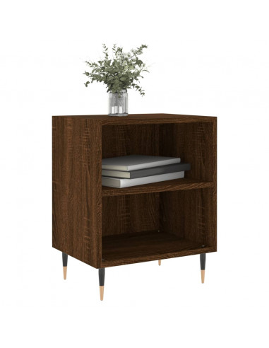 Comodini Rovere Marrone 2 pz 40x30x50 cm in Legno Multistrato