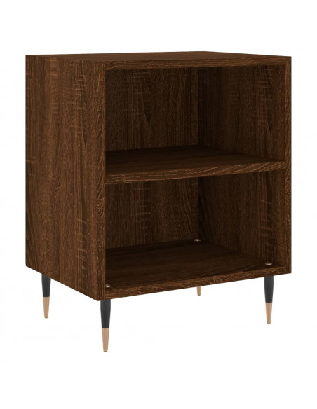 Comodini Rovere Marrone 2 pz 40x30x50 cm in Legno Multistrato