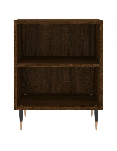 Comodini Rovere Marrone 2 pz 40x30x50 cm in Legno Multistrato