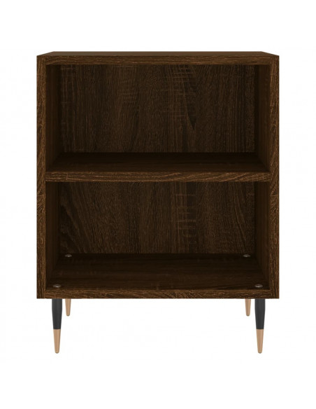 Comodini Rovere Marrone 2 pz 40x30x50 cm in Legno Multistrato
