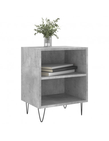 Comodini 2 pz Grigio Cemento 40x30x50 cm in Legno Multistrato